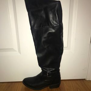 Leather Thigh High Boots